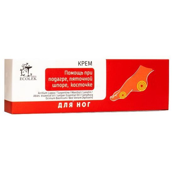 Kāju krēms “Palīdzība pret podagru, papēžu piešiem, bunioniem”, 100 ml